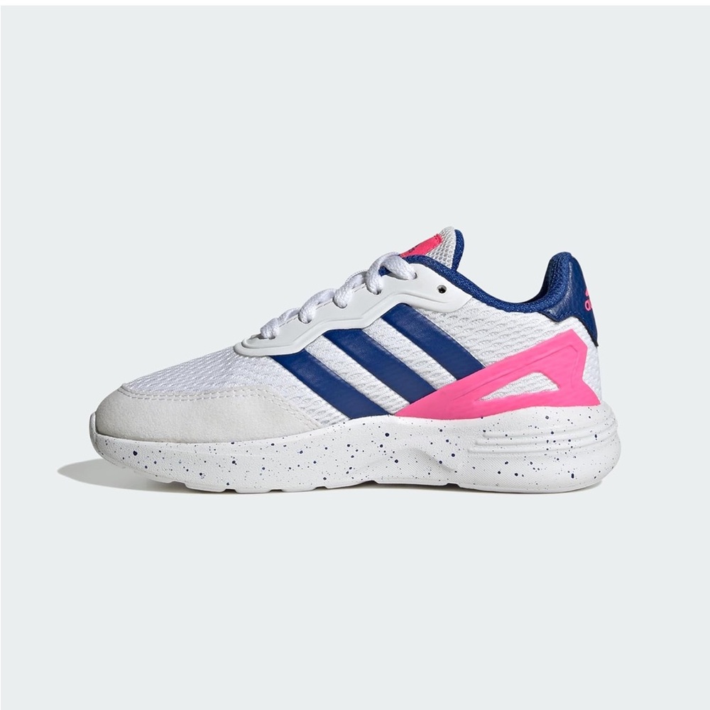 Adidas Kids' White, Blue, and Pink Sneakers - Picture 2 of 8